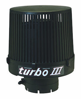 Offering the same superior protection against damaging micro abrasive dust as the turbo II, this is our latest generation precleaner, the turbo III.